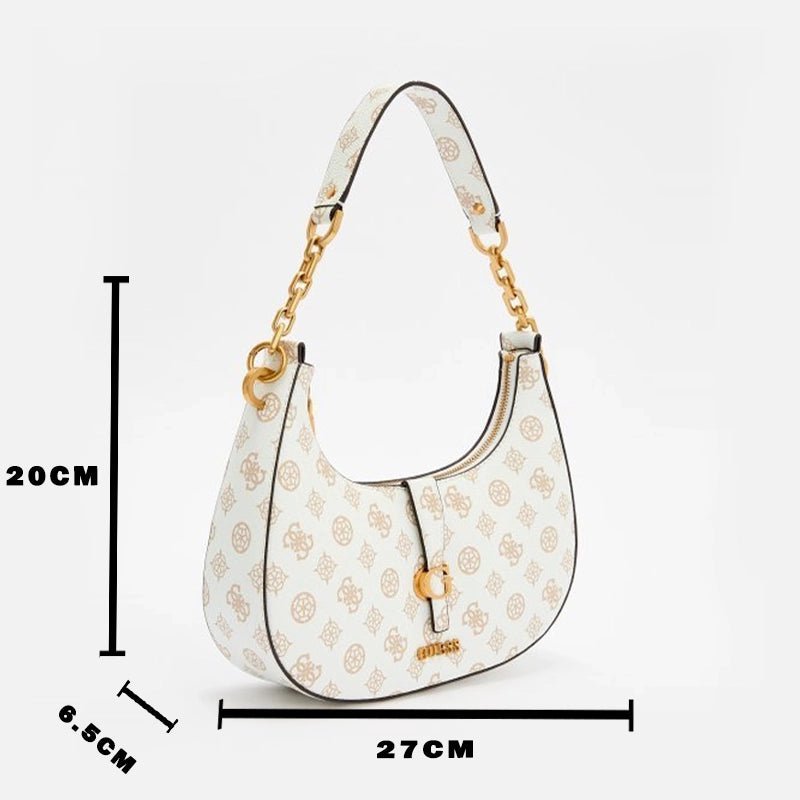 GUESS Kuba 4G Peony Logo Hobo Shoulder Bag - Runner