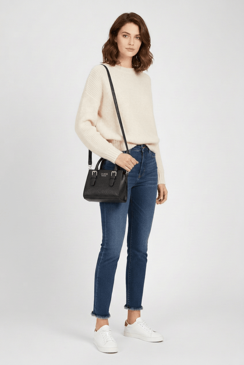 Guess Latte Logo Printed Katya Mini Crossbody Bag GB537 - Runner