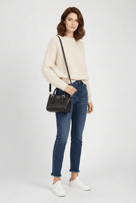 Guess Latte Logo Printed Katya Mini Crossbody Bag GB537 - Runner