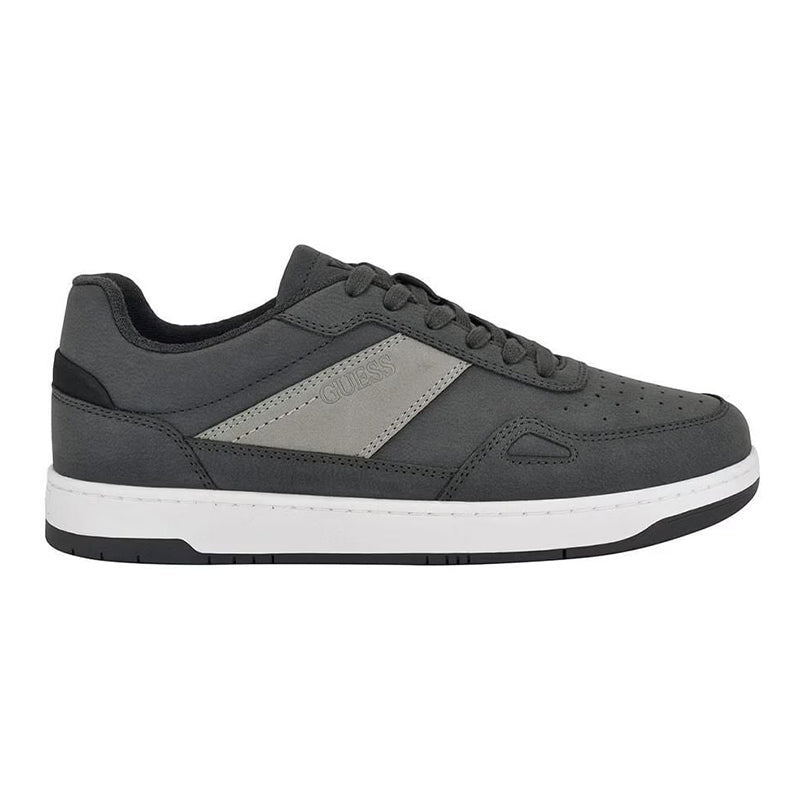 Guess Sneaker Tolyo Uomo - Sneakers Basse In Finta Pelle Scamosciata, Memory Foam, Nero/Taupe, Taglia 44 - 6