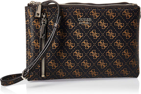 Guess Naya Grain Double PVC Crossbody with Front Zip Pocket WAMAN GB388 - Runner