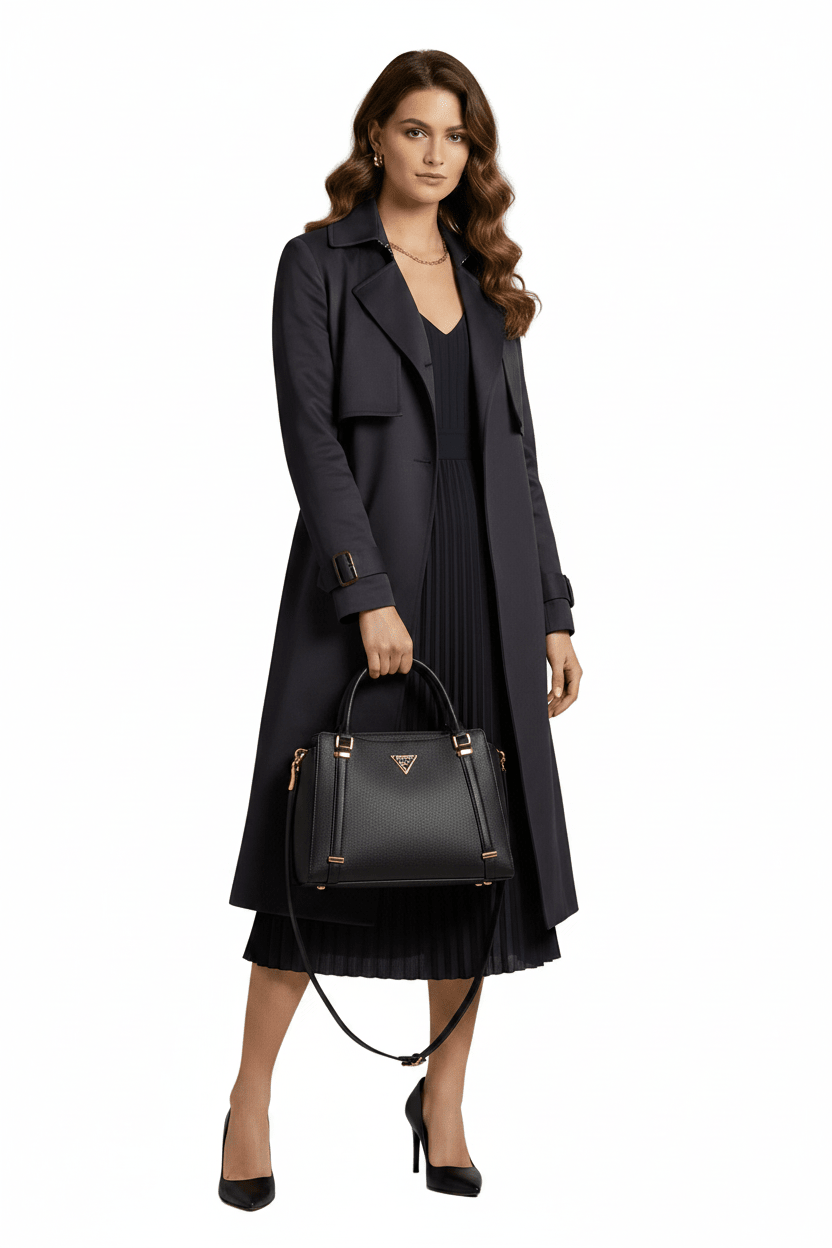 GUESS Noelle Basique Signature Logo Girlfriend Satchel Bag - Runner