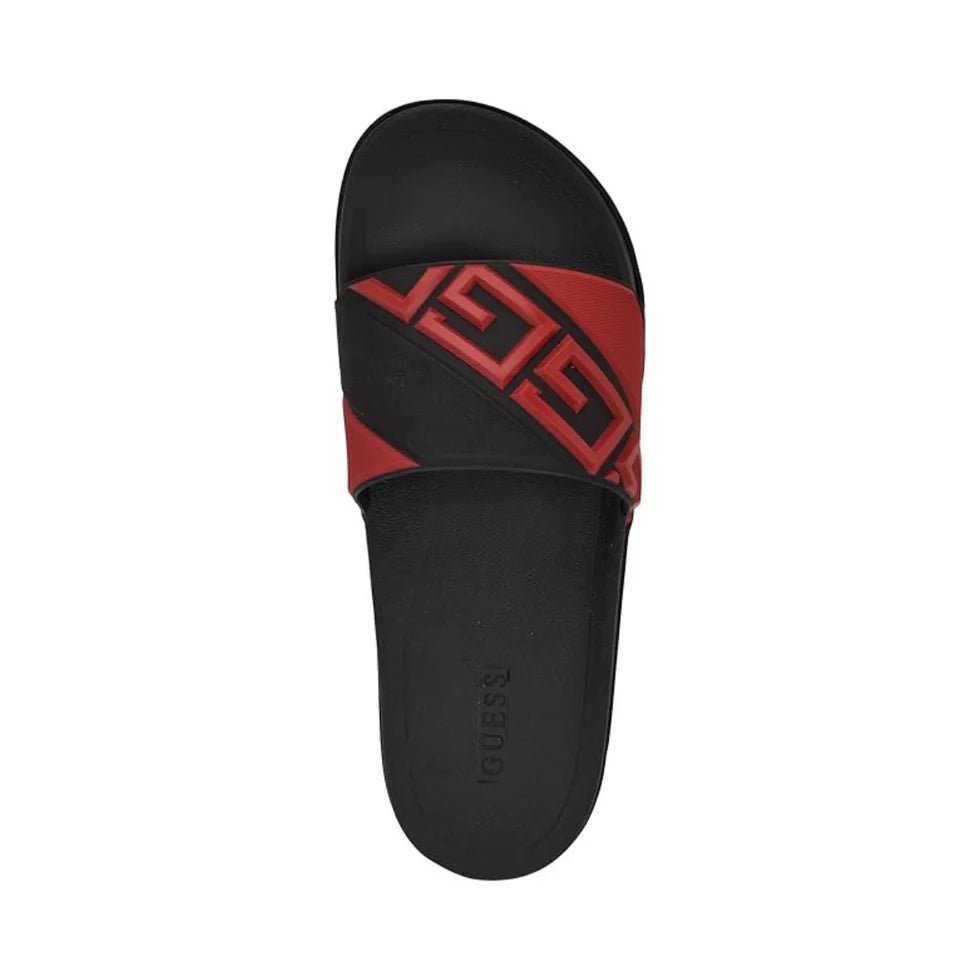 GUESS Odent Men's Slides - BLKRED SLM24 - Runner