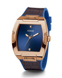 Guess Phoenix Men's Watch with Blue Dial and Brown Leather Strap - GW0386G2 GGM7 - Runner