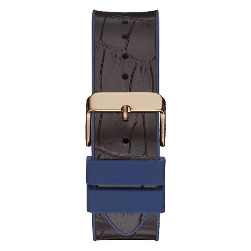 Guess Phoenix Men's Watch with Blue Dial and Brown Leather Strap - GW0386G2 GGM7 - Runner