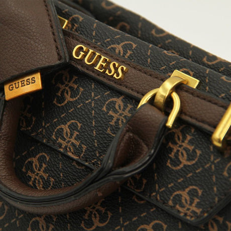 GUESS Sestri 4G logo mini handbag - BROWN - GB296 - Runner