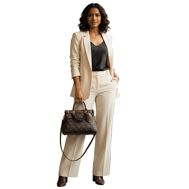 GUESS Sestri 4G logo mini handbag - BROWN - GB296 - Runner