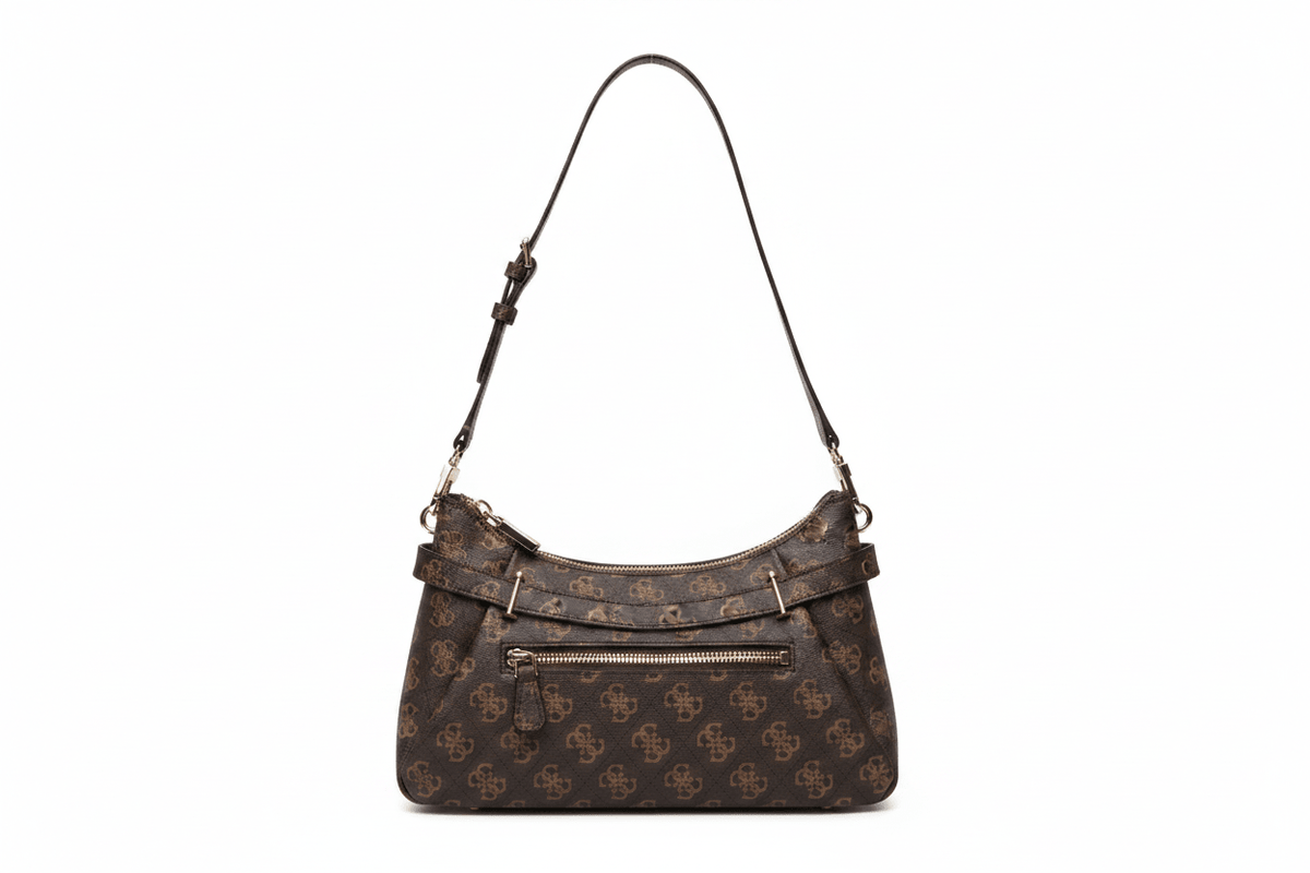 Guess Signature Brown Monogram Shoulder Bag GB556 - Runner