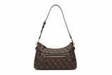 Guess Signature Brown Monogram Shoulder Bag GB556 - Runner
