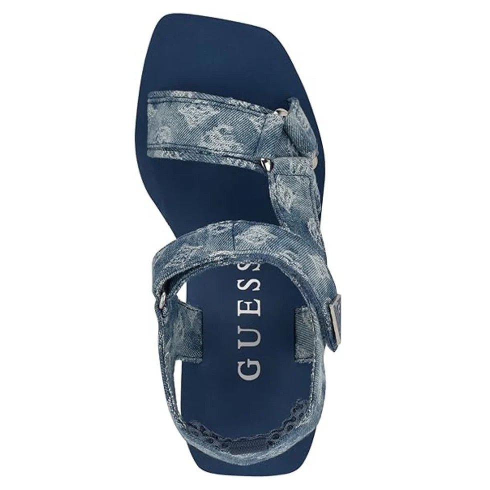 GUESS womens Daysa Wedge Sandal - BLU SLW10 - Runner
