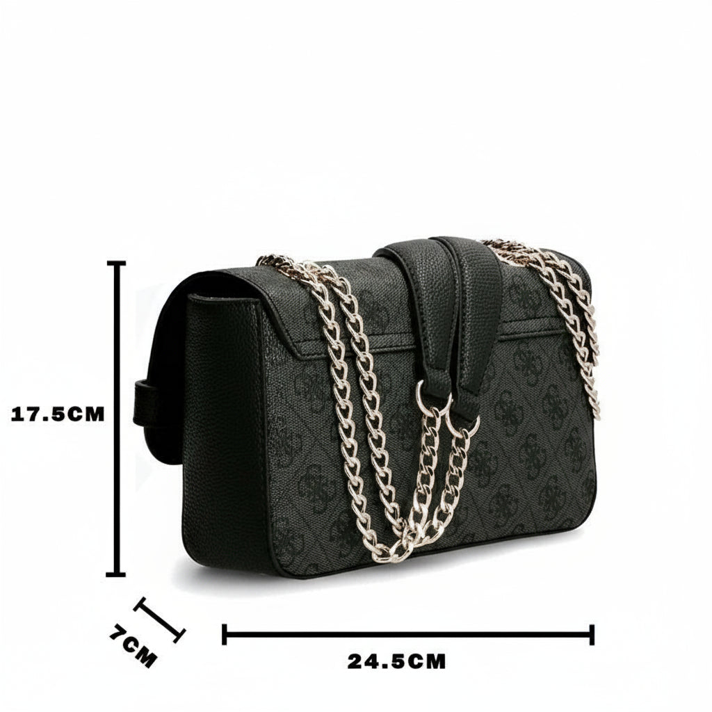 GUESS Zadie Logo Convertible Crossbody Bag - GREY - GB322 - Runner