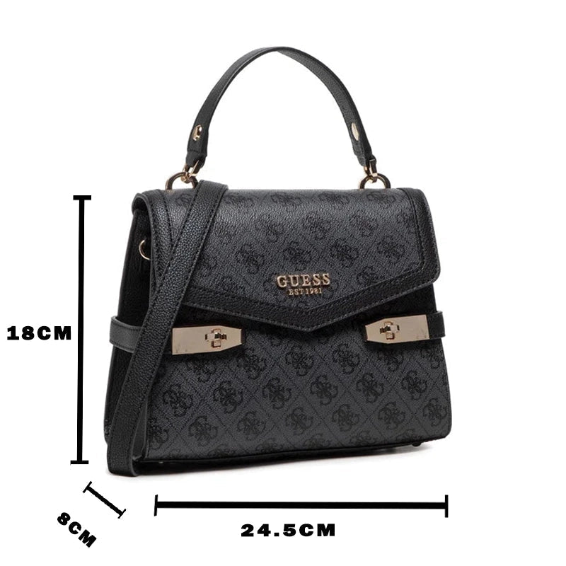 GUESS Zadie Logo Top Handle Flap Bag - Runner