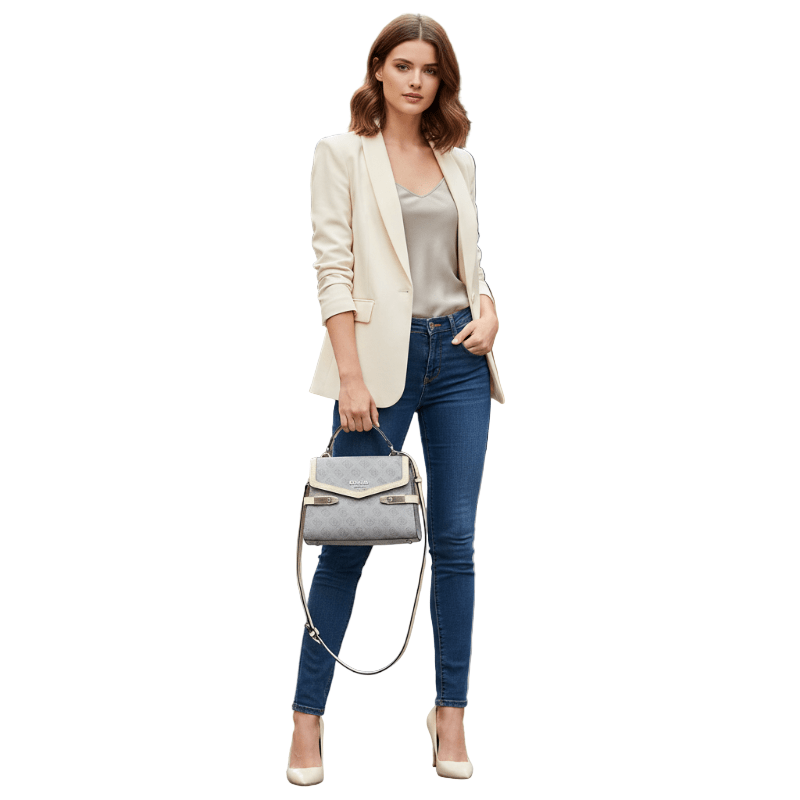 GUESS Zadie Logo Top Handle Flap Bag - Runner