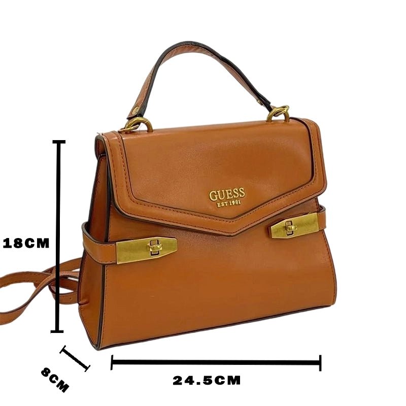 GUESS Zadie Logo Top Handle Flap Bag - Runner