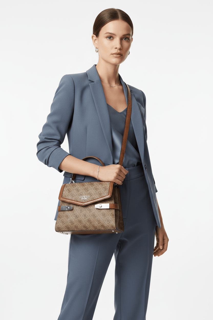 GUESS Zadie Logo Top Handle Flap Bag - Runner
