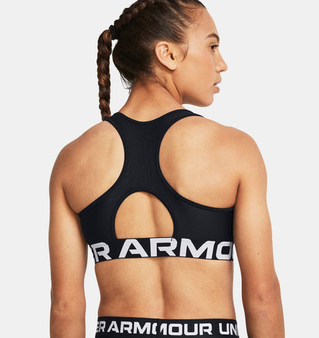 HeatGear® Armour Mid Branded Women's Sports Bra - Runner