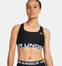 HeatGear® Armour Mid Branded Women's Sports Bra - Runner