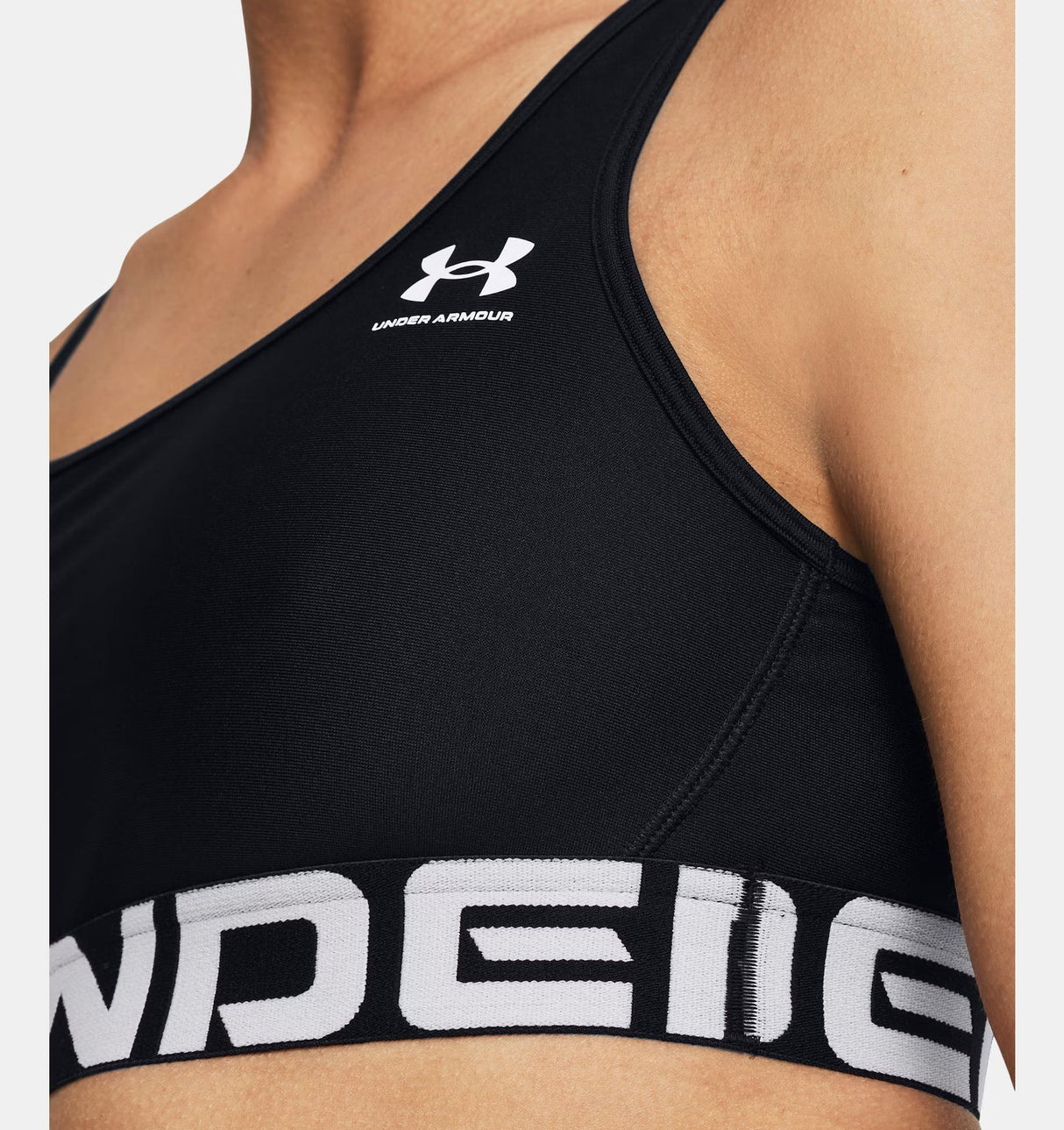 HeatGear® Armour Mid Branded Women's Sports Bra - Runner