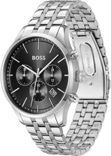 HUGO BOSS MEN'S BLACK DIAL STAINLESS STEEL BRACELET WATCH - 1514157 BBM55 - Runner