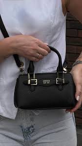GUESS Katya Mini Satchel Handbag  BLACK GB534