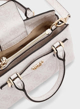 GUESS Katya Mini Satchel Handbag WHITE GB535