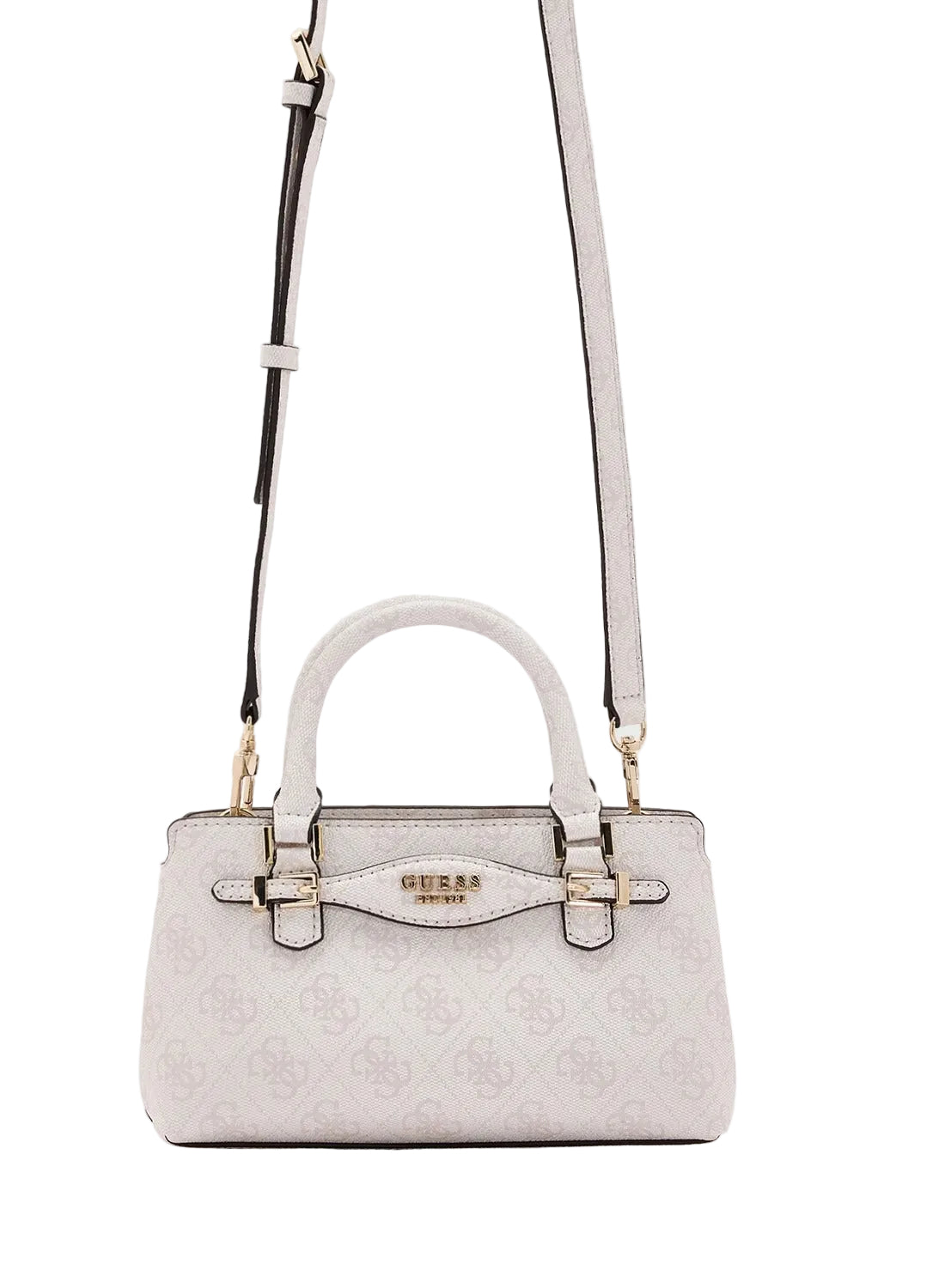 GUESS Katya Mini Satchel Handbag WHITE GB535