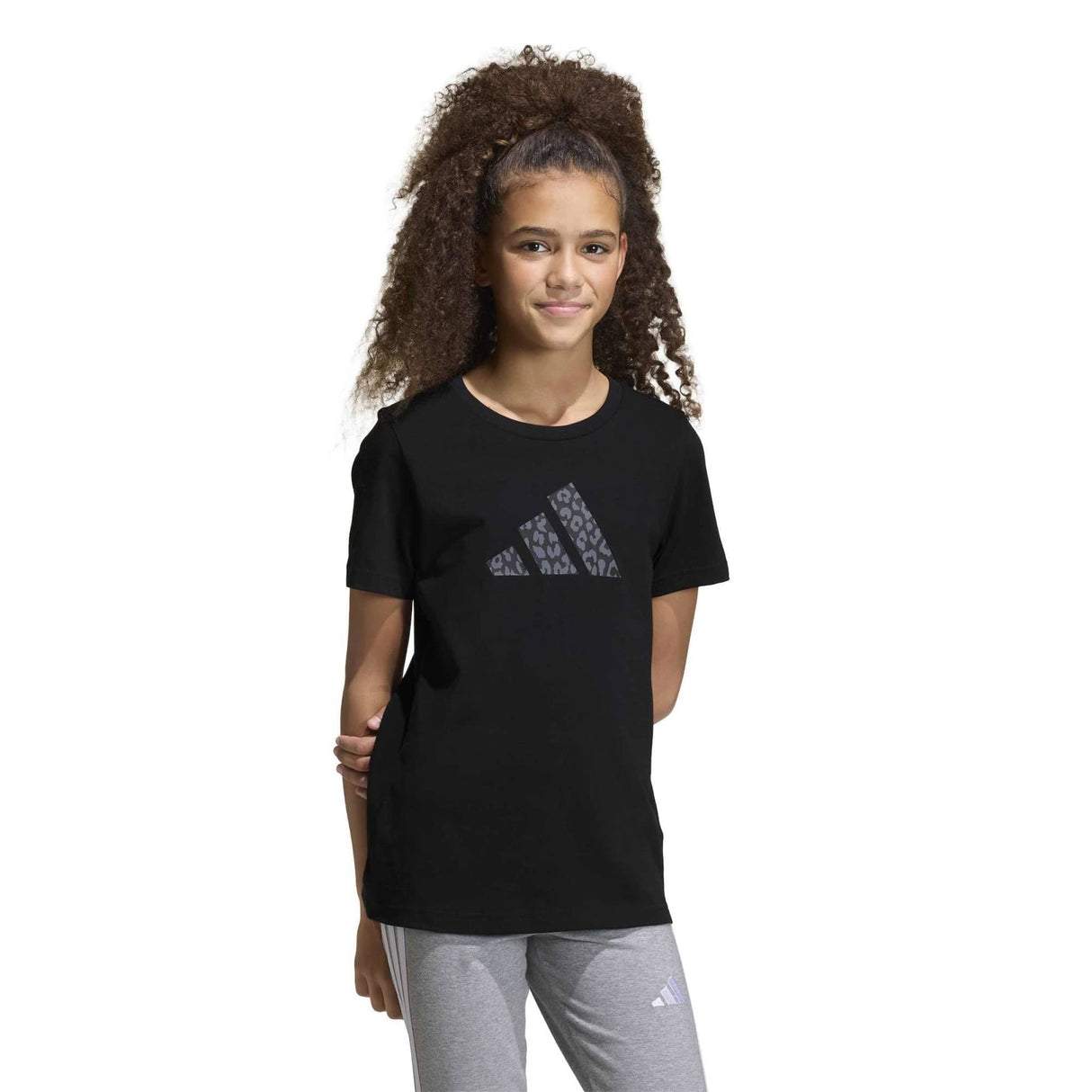 Junior Girls Animal Print Graphic T-Shirt - Runner
