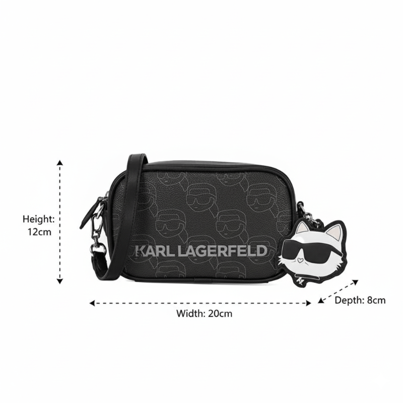 Karl Lagerfeld Black Women's Crossbody Bag A1W301351rh Bag KB32 - Runner