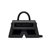 Karl Lagerfeld IKON K SMALL LEATHER WOMEN CROSSBODY BAG BLACK KB33 - Runner