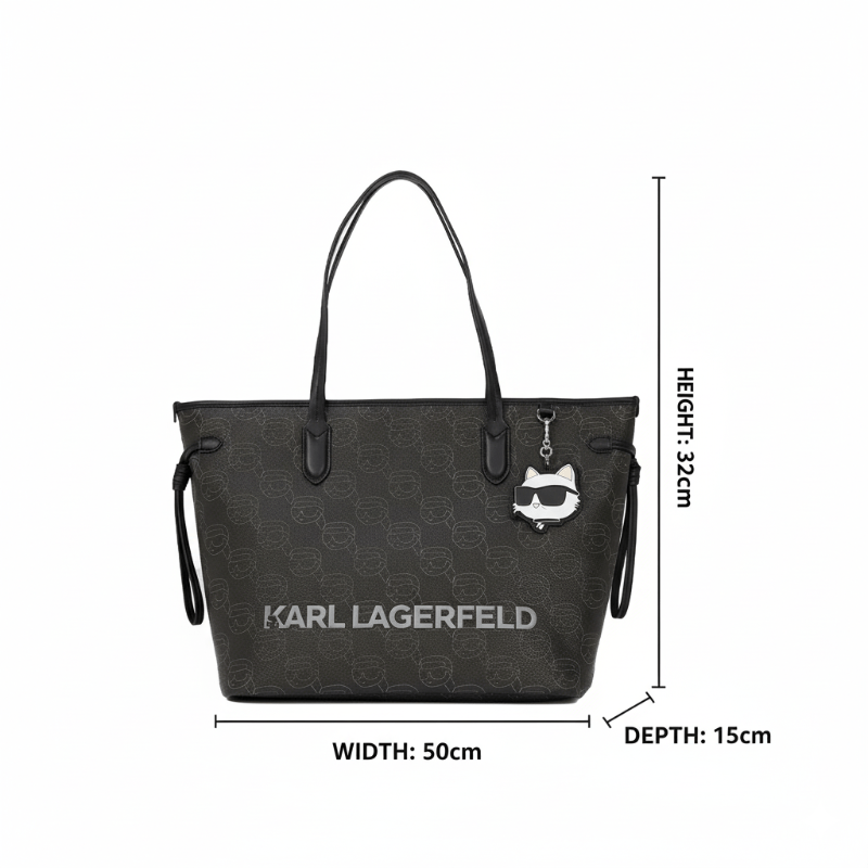 Karl Lagerfeld IKON MONOGRAM LARGE TOTE BAG KB28 - Runner
