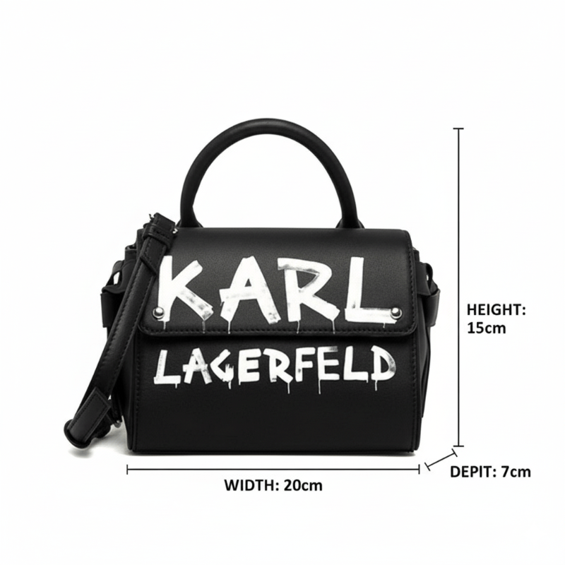 Karl Lagerfeld K/IKON Graffit Mini TH - Shoulderbag - Black - KB23 - Runner