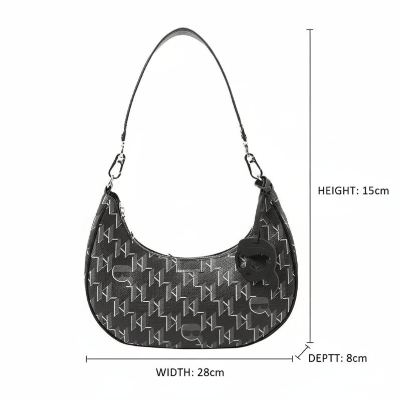 Karl Lagerfeld K/IKONIK 2.0 Mono - Handbag - Black - KB12 - Runner