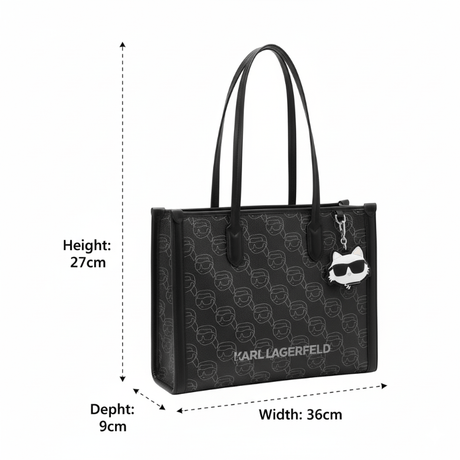 Karl Lagerfeld Shopper 'Ikon' in Black KB38 - Runner