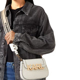 KARL LEGERFELD K/Letters Embossed Crossbody Bag in Leather KB37 - Runner