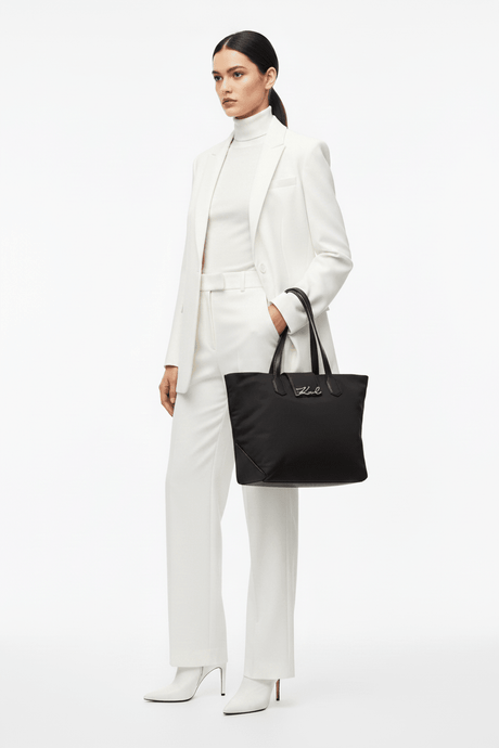 KARL LEGERFELD Paris Large Nylon SHOULDER Bag KB79 - Runner