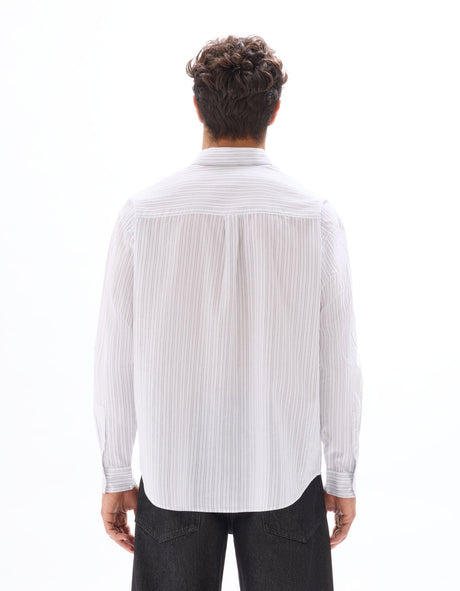 Loose Striped Poplin Shirt - Runner
