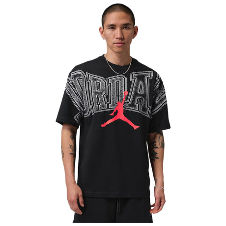 M J New Stretch Gfx Ss Crew - Runner