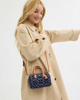 COACH Mini Rowan Crossbody Bag In Blocked Signature HB3