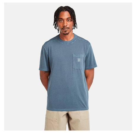 MERRYMACK RIVER Garment Dye Chest Pocket Tee Dark Sapphire - Runner