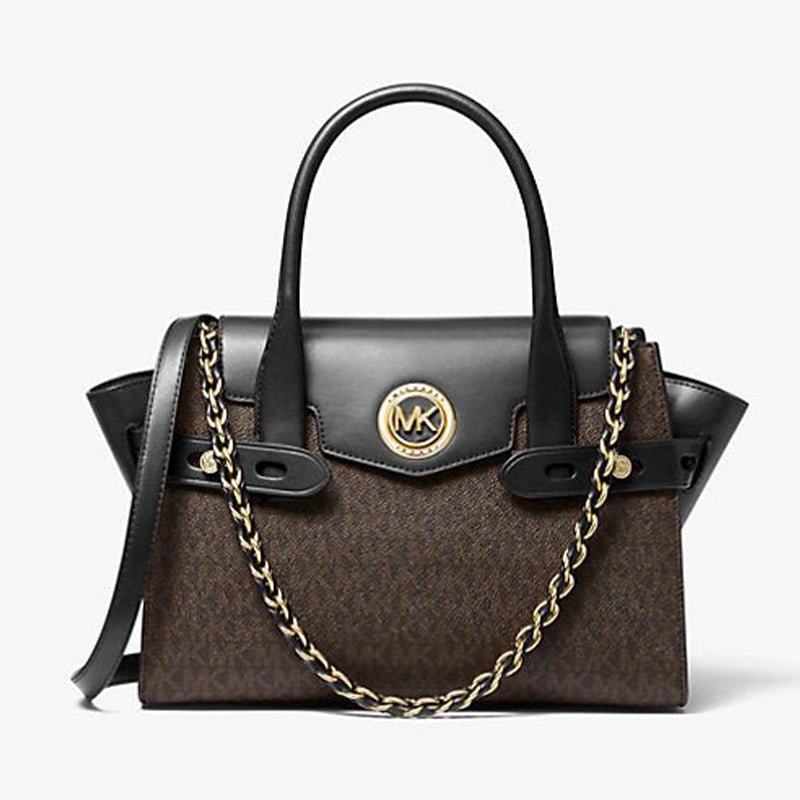 MICHAEL KORS Carmen large logo and leather - BROWN - MK4 - Runner