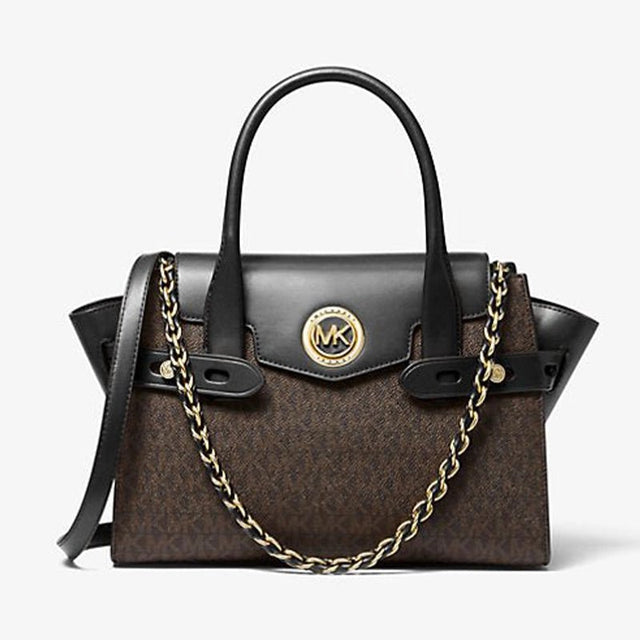 MICHAEL KORS Carmen large logo and leather - BROWN - MK4 - Runner
