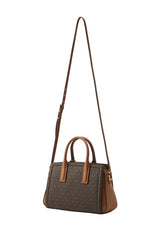 MICHAEL KORS LAILA SATCHEL - Handbag - brown Bag MK80 - Runner