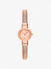 Michael Kors Mini Gramercy Rose Gold - Tone Watch MK7528 MMW53 - Runner