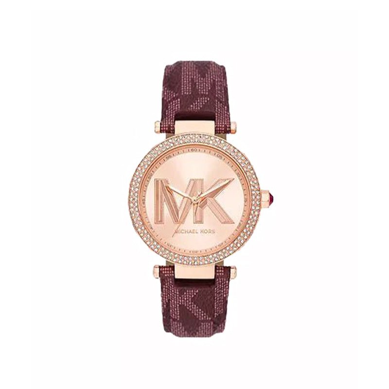 Michael Kors Parker Three - Hand Merlot PVC Watch MMW45 - Runner