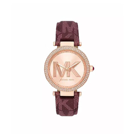 Michael Kors Parker Three - Hand Merlot PVC Watch MMW45 - Runner