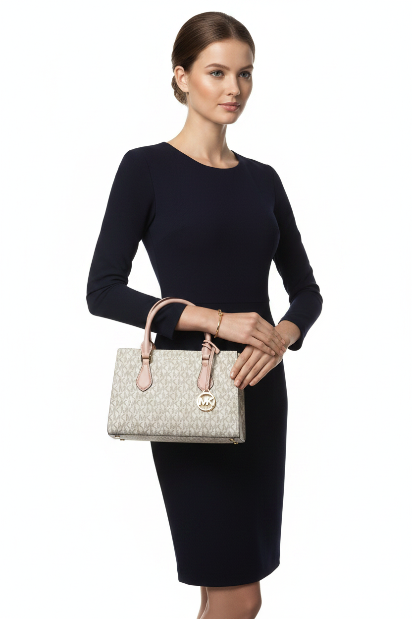 MICHAEL KORS Sheila Small Faux Saffiano Leather Satchel MK69