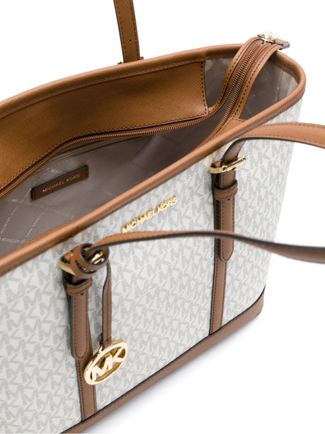 MICHAEL KORS Vanilla PVC Jet Set Travel LG MK29 - Runner