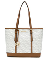 MICHAEL KORS Vanilla PVC Jet Set Travel LG MK29 - Runner