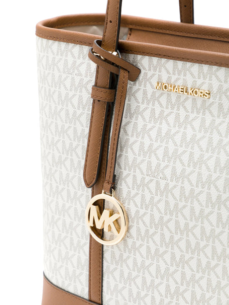 MICHAEL KORS Vanilla PVC Jet Set Travel LG MK29 - Runner