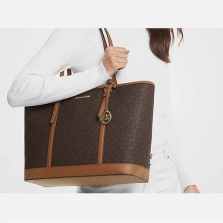 MICHAEL KORS Vanilla PVC Jet Set Travel LG MK31 - Runner